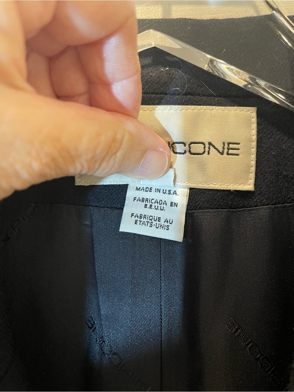 Evan Picone Womens Black Double-Breasted Wool Blazer Size 6 - Picture 4 of 10